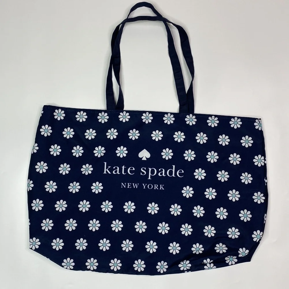 Kate Spade Navy Blue Daisy Large Tote Bag